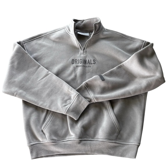Originals Brooklyn Cloth 1/4 Zip Sweater SZ SMALL cozy fall workout pockets - Picture 1 of 9